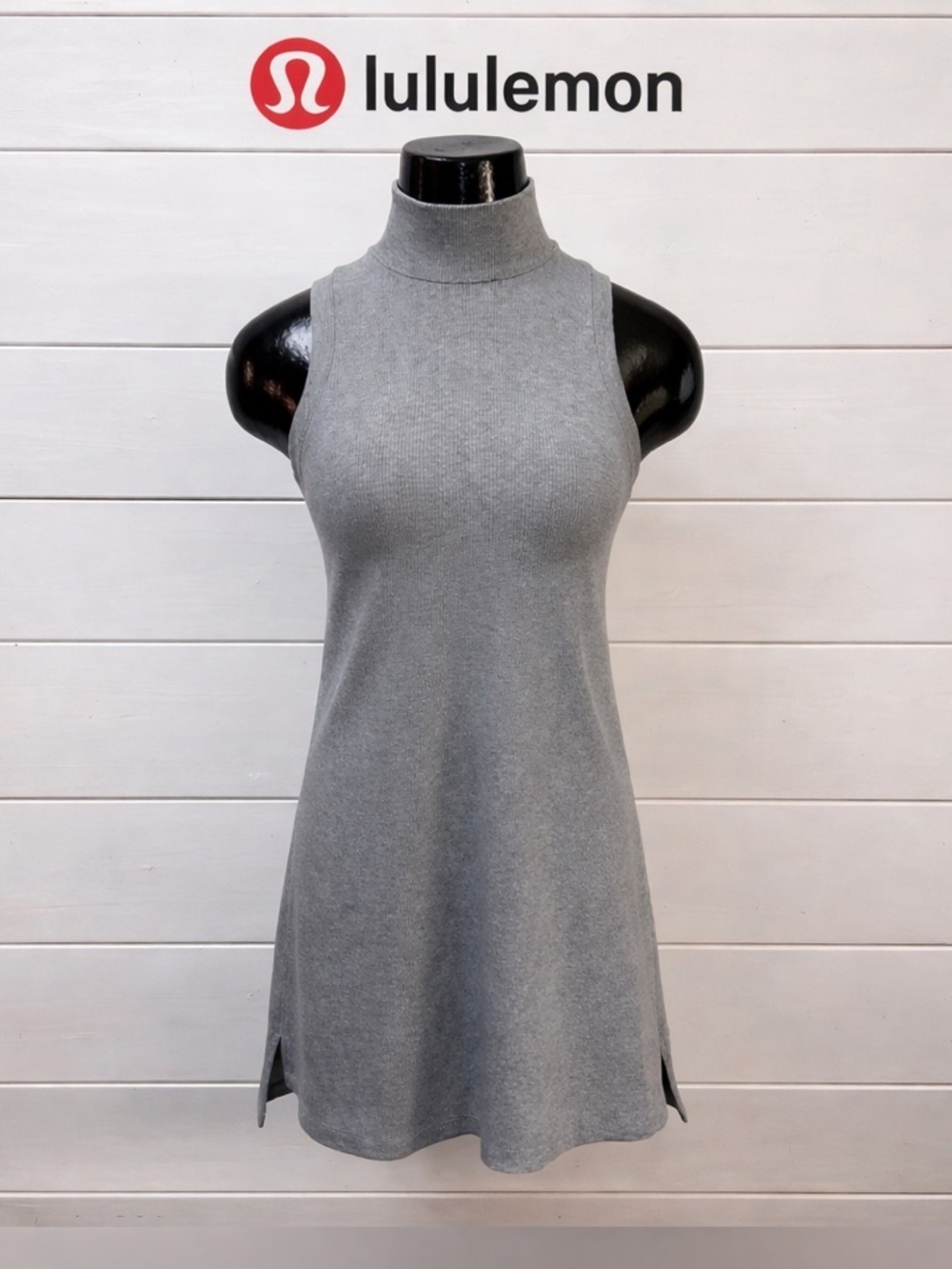 LULULEMON Gray Sleeveless Ribbed Dress Size XS (Estimated)